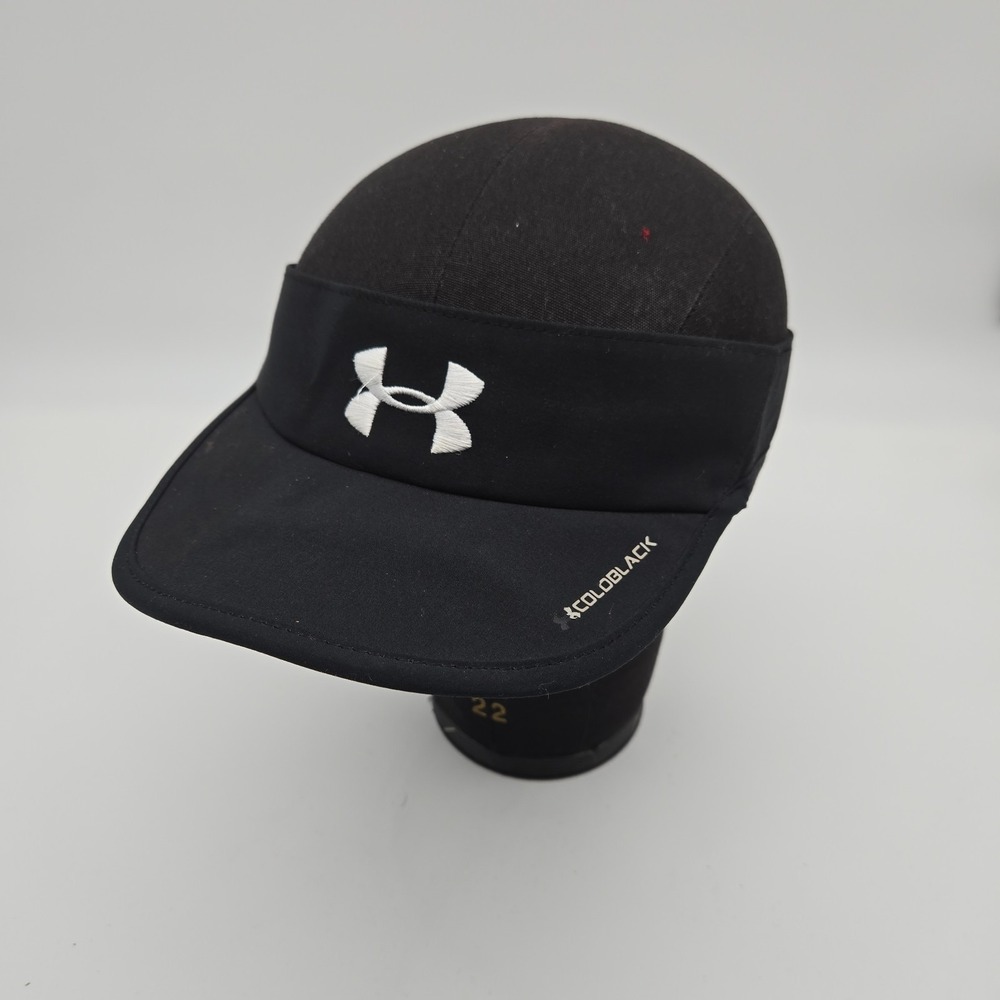 Under Armour Strapback Visor Hat Cap Black Golf Tennis Womens Ladies OSFA